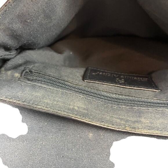 Etienne Aigner Womens Navy Blue Leather Flap Pocket Small Purse Shoulder Bag - Picture 4 of 16